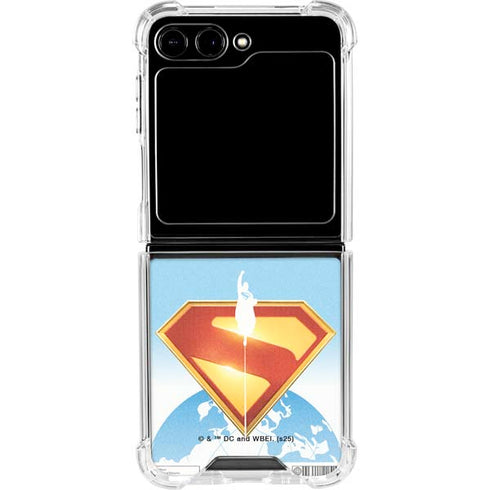 Superman 2025 Daily Planet Superman Cover Galaxy Z Flip6 Clear Case